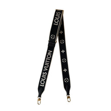 Load image into Gallery viewer, Louis Vuitton Adjustable Black &amp; Cream Jacquard Strap