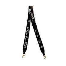Load image into Gallery viewer, Louis Vuitton Adjustable Black &amp; Cream Jacquard Strap