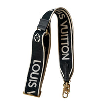 Load image into Gallery viewer, Louis Vuitton Adjustable Black &amp; Cream Jacquard Strap