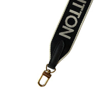 Load image into Gallery viewer, Louis Vuitton Adjustable Black &amp; Cream Jacquard Strap