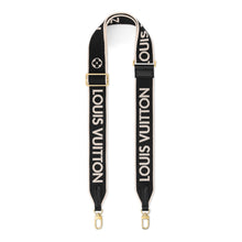Load image into Gallery viewer, Louis Vuitton Adjustable Black &amp; Cream Jacquard Strap