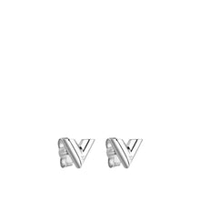 Load image into Gallery viewer, Louis Vuitton Essential V Stud Earrings Silver