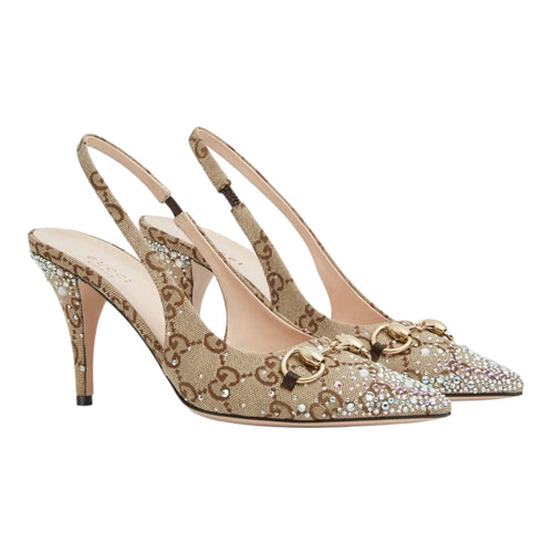 Gucci Women's slingback pump with crystal Horsebit