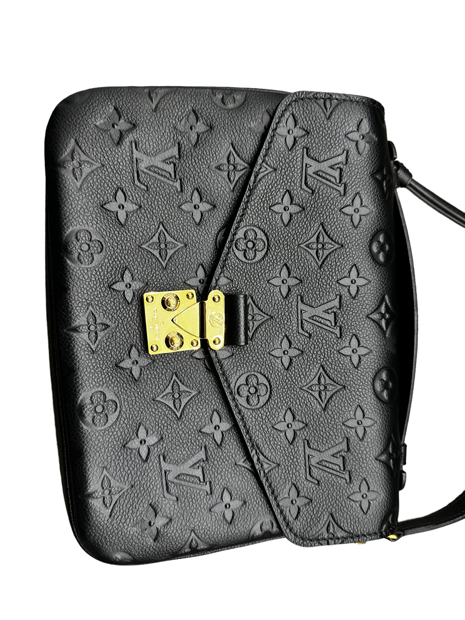 Louis Vuitton POCHETTE MÉTIS Bicolor Monogram Empreinte Leather Black Beige  - NOBLEMARS