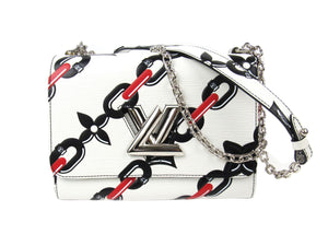 Louis Vuitton, Bags, Louis Vuitton Twist Handbag Chain Flower Print Epi  Leather Mm Black