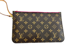 Load image into Gallery viewer, Louis Vuitton Neverfull Pouch in Monogram/Fuchsia