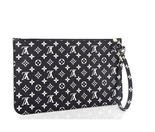 Louis Vuitton Jungle Giant Monogram Black & White Neverfull Pouch