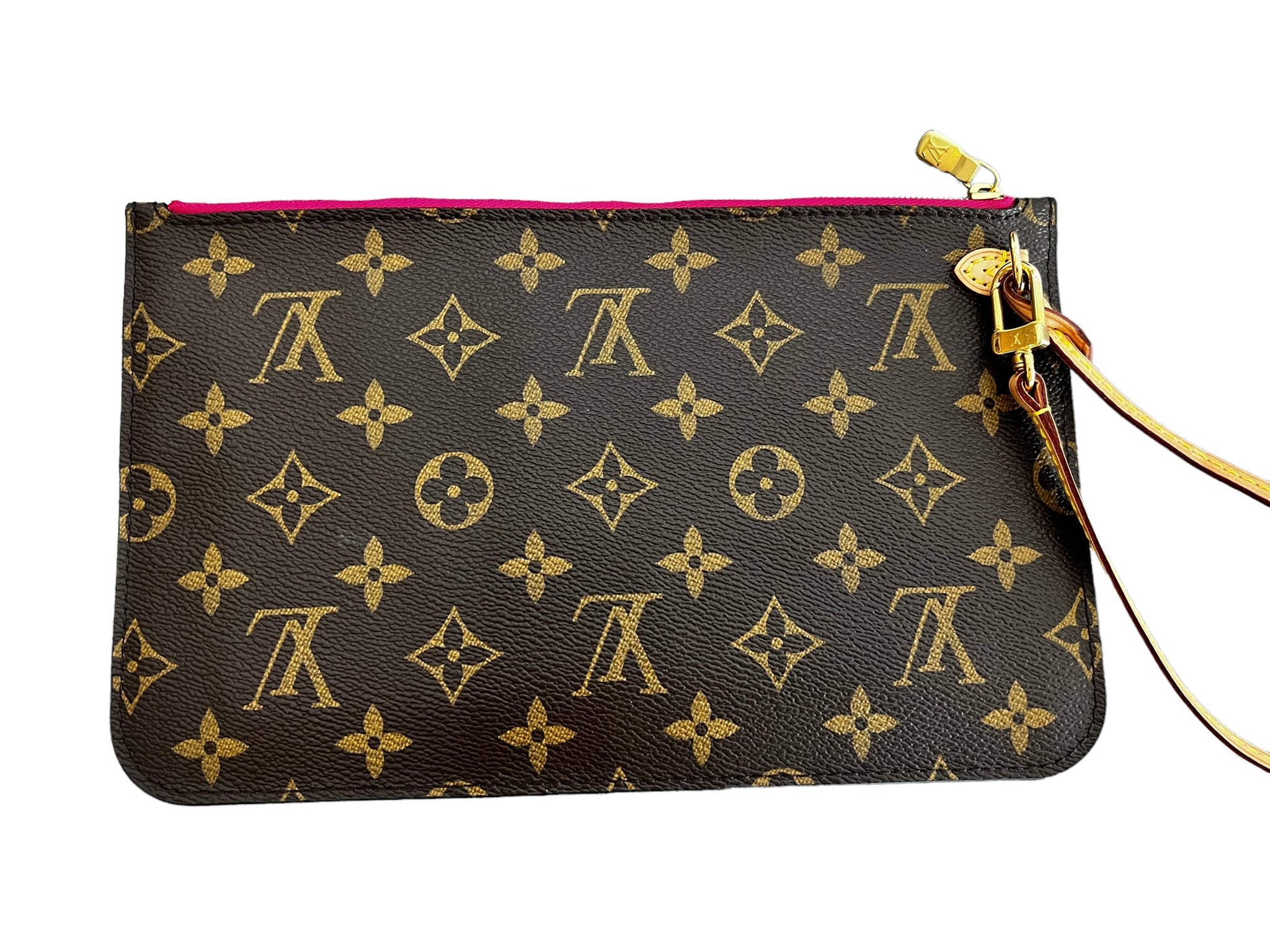 Louis Vuitton Black Pink Monogram Fall for You Neverfull Pochette MM or  62lz718s For Sale at 1stDibs