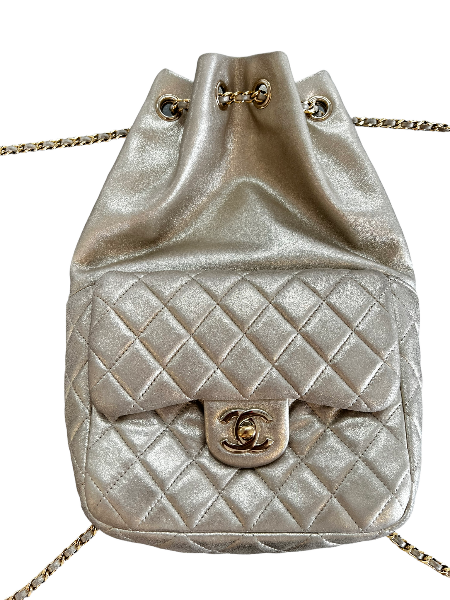 Chanel Metallic Light Gold Lambskin Quilted Small Seoul Backpack – The Bag  Broker