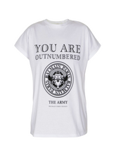 Load image into Gallery viewer, Balmain “You are Outnumbered” Graphic Tee