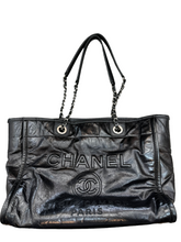 Load image into Gallery viewer, Chanel Glazed Calfskin Small Deauville Tote Black