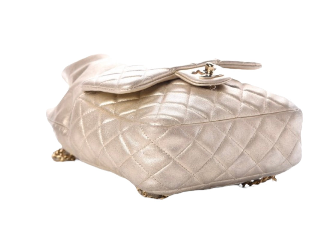 Cream Joe quilted leather backpack, SAINT LAURENT, NET-A-PORTER
