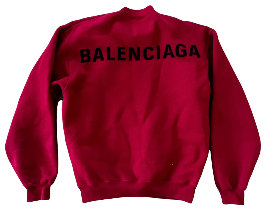 Balenciaga Red Crewneck Sweatshirt