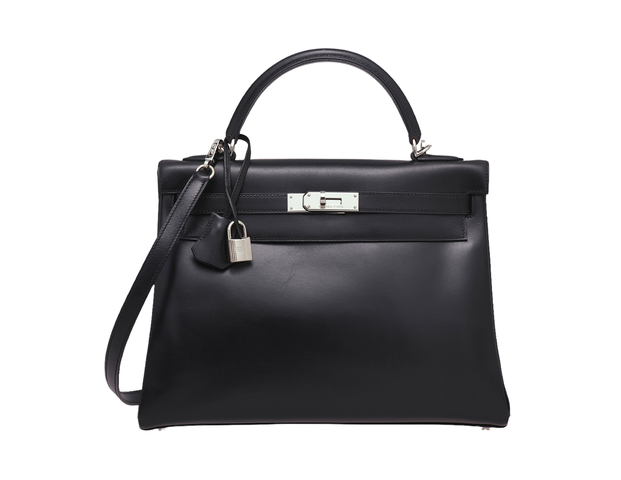 Hermes Kelly Bag 32 Sellier in Black Box Leather **Authentic