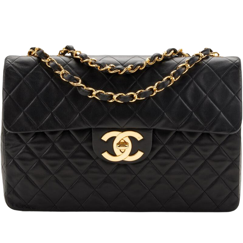 Chanel Vintage Black Quilted Lambskin Maxi Jumbo XL Classic Single Flap  Gold Hardware, 1991-1994 Available For Immediate Sale At Sotheby's