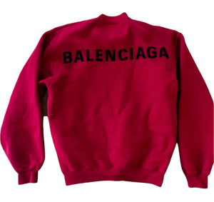 Balenciaga Red Crewneck Sweatshirt