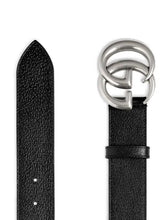 Load image into Gallery viewer, Gucci 1.5” Marmont Belt in Black &amp; Silver