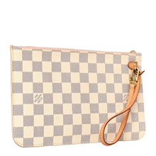 Load image into Gallery viewer, Louis Vuitton Neverfull Pouch in Damier Azur/Rose Ballerine
