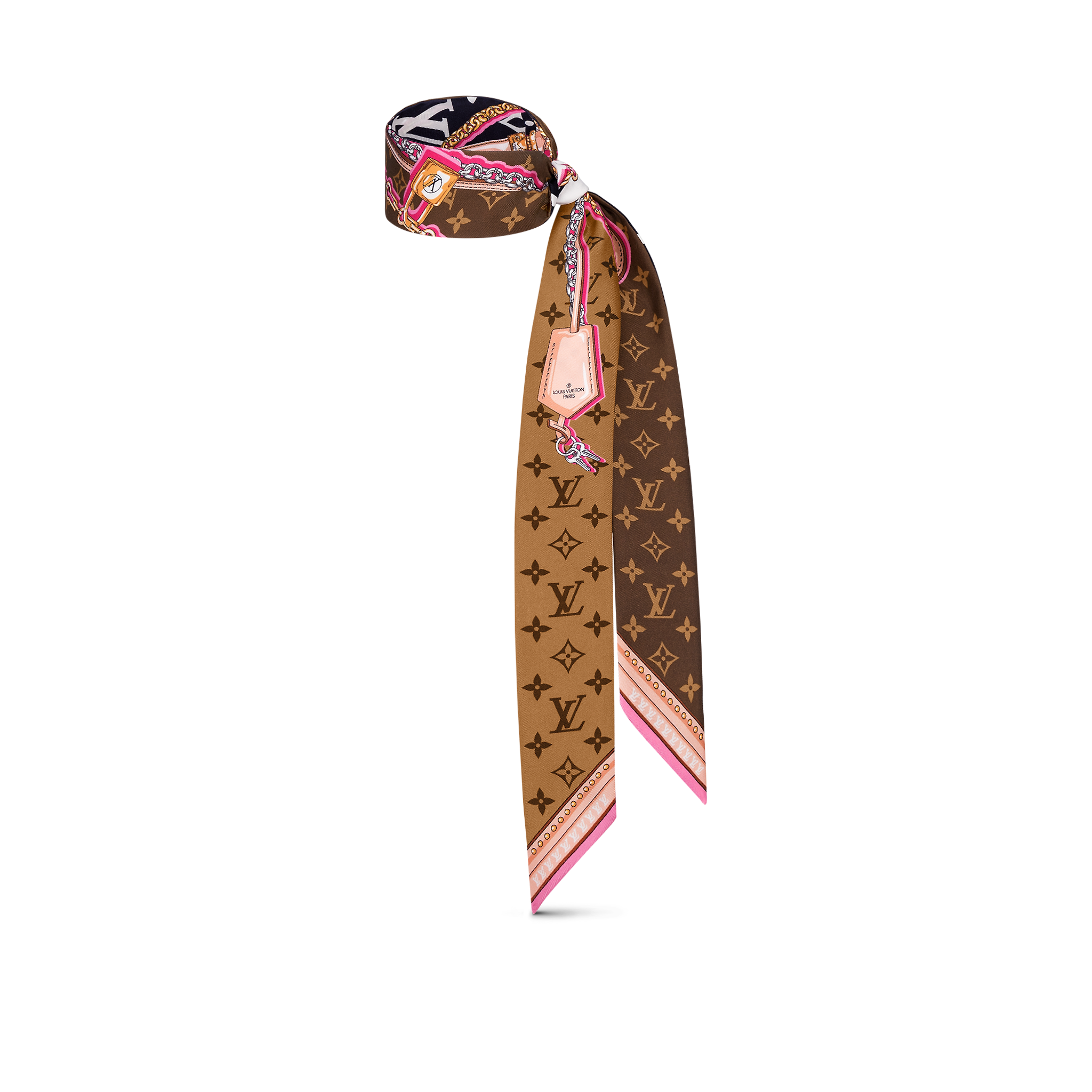 Louis Vuitton Pink Monogram Inclusion Art Deco Necklace