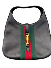Load image into Gallery viewer, Gucci Web Jackie Soft Hobo Leather Medium
